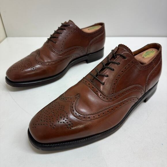 EUC Crockett & Jones x Polo Ralph Lauren Brown Calf Wingtip Benchmade England 11 - Picture 5 of 14